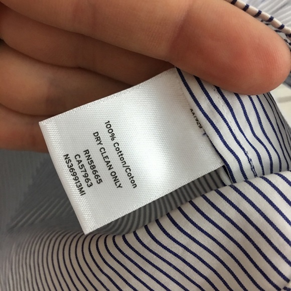 Nordstrom Signature striped ruffle button down top - Picture 7 of 8